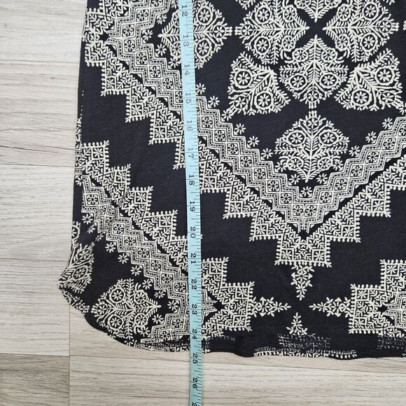 Lucky Brand Womens Black Western Print T-shirt Small - Picture 4 of 6